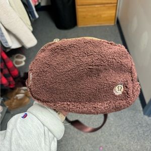 Lululemon fuzzy belt bag never used
